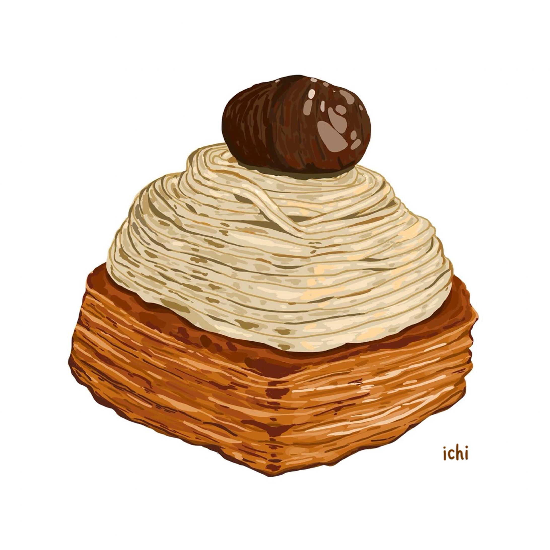 モンブランデニッシュ/ Mont blanc danish pastry-1