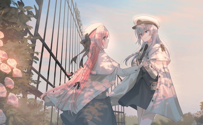 明るい絵　人物＋背景