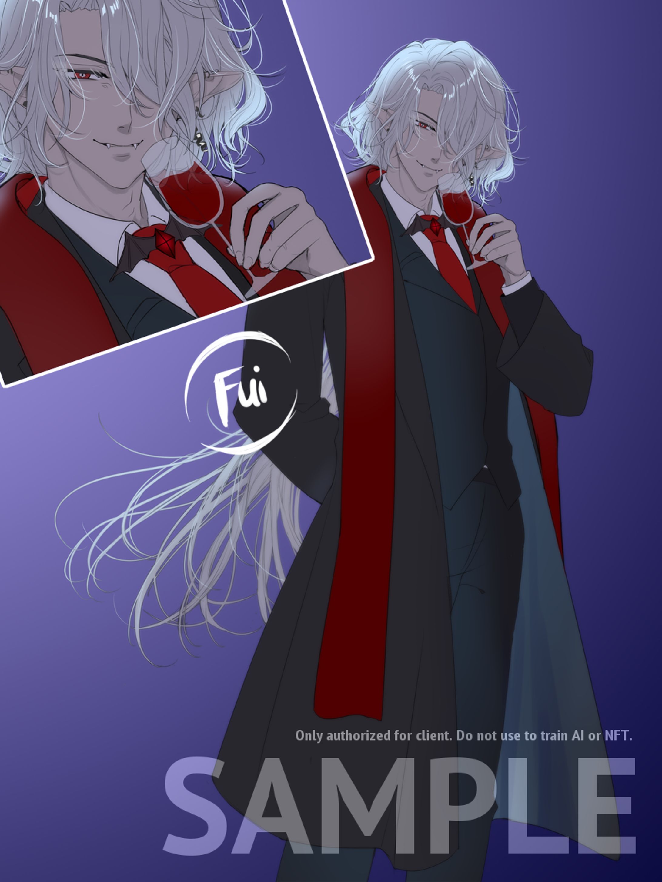Thigh-up Simple Color Sample-1