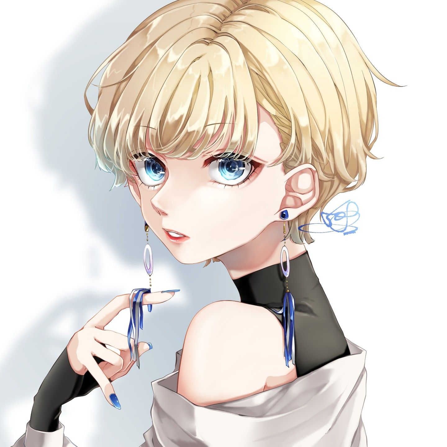 金髪ショートカット女子のイラストを描きました。 #イラスト