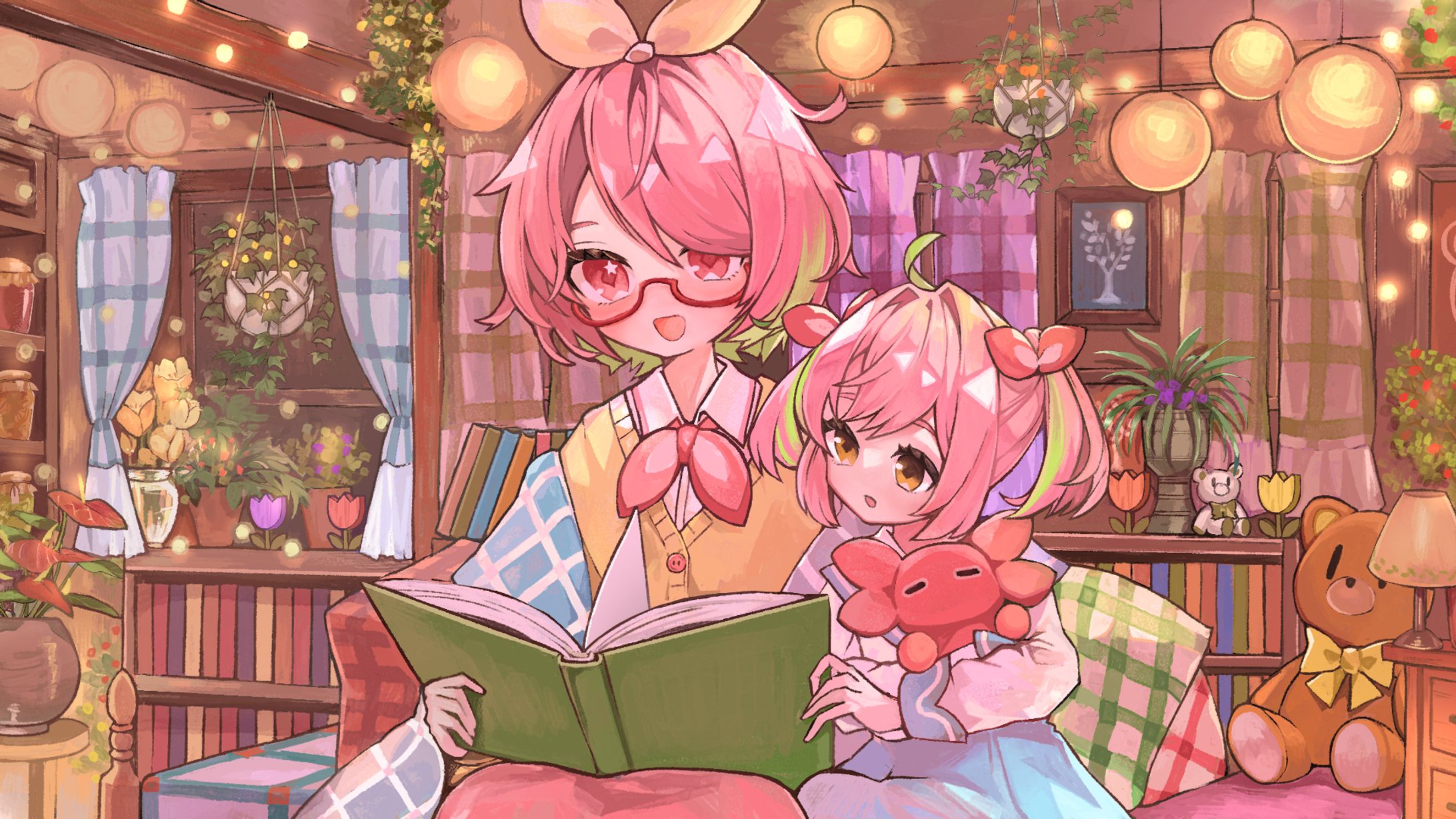 朗読配信用イラスト（にじさんじ / 安土桃さん）-1