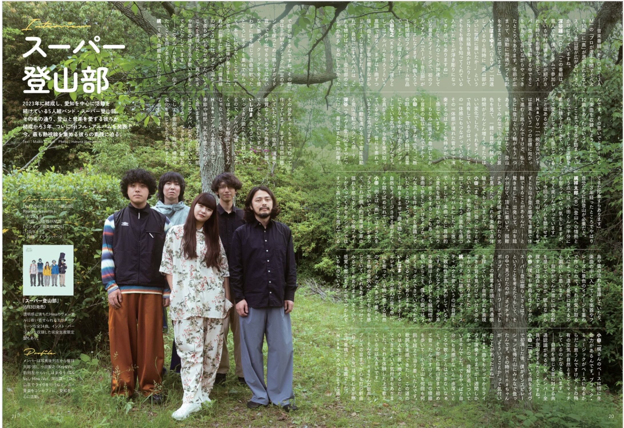 【NEW!】BillboardLiveNews 大阪版 vol.219/スーパー登山部 インタビュー-1