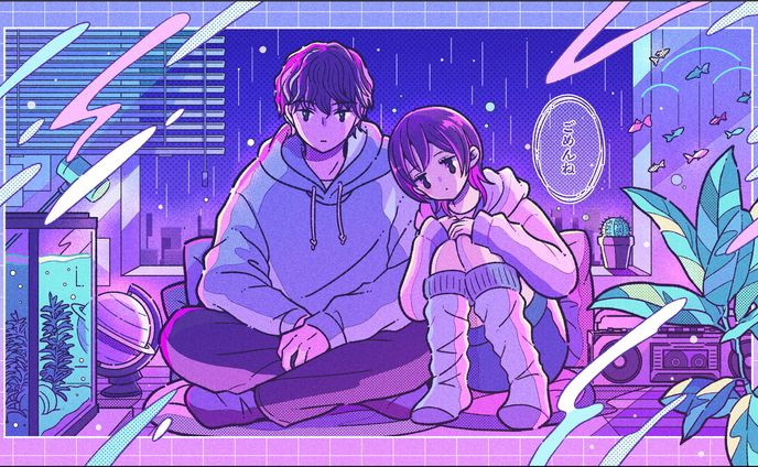 【お仕事】初音ミクボカロP_MVイラスト制作