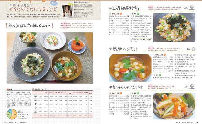 雑誌連載「からだのためになるレシピ」デザイン