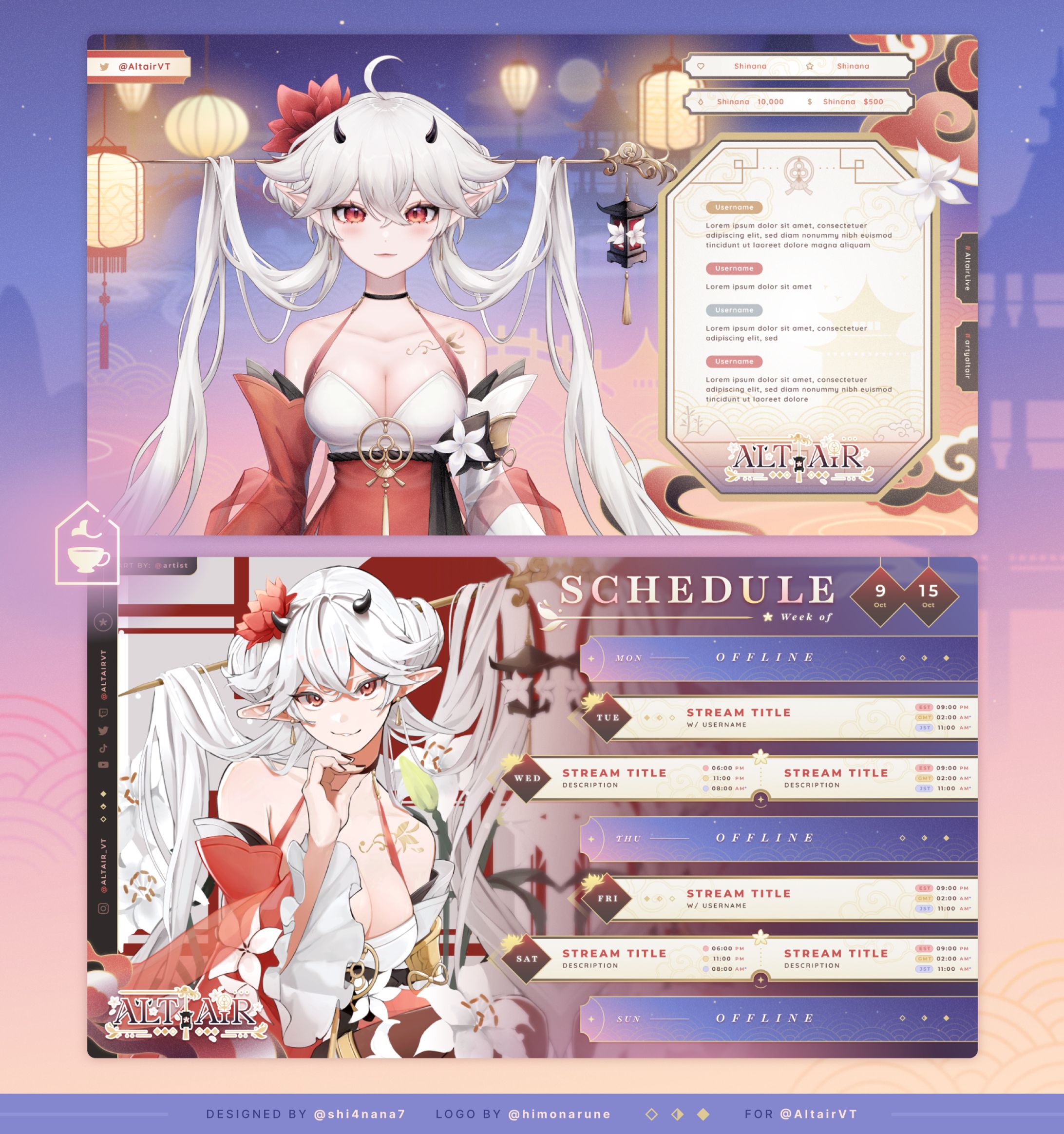 Vtuber Overlay & Schedule Design-1