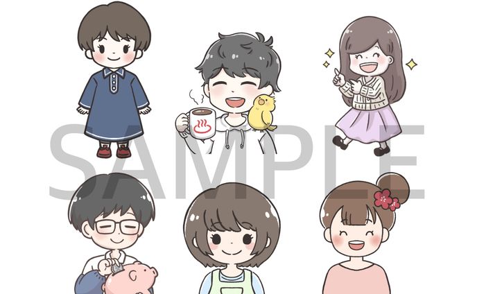 【シンプルタッチ】アイコン・似顔絵