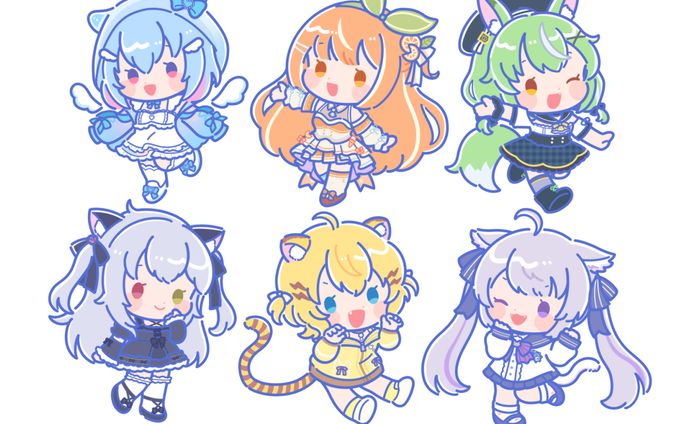 ハコネクト3期生様　1周年記念SDイラスト
