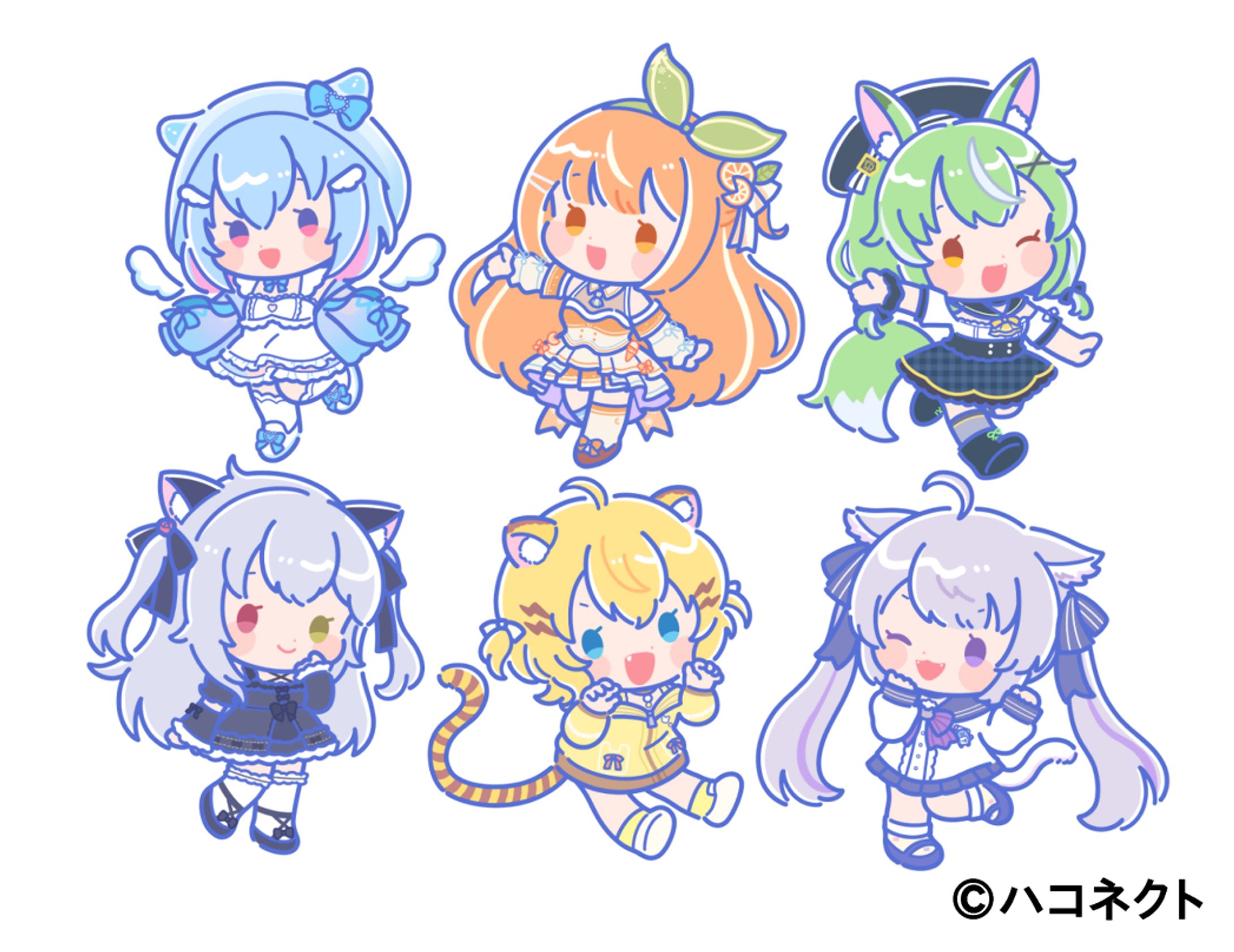 ハコネクト3期生様　1周年記念SDイラスト-1