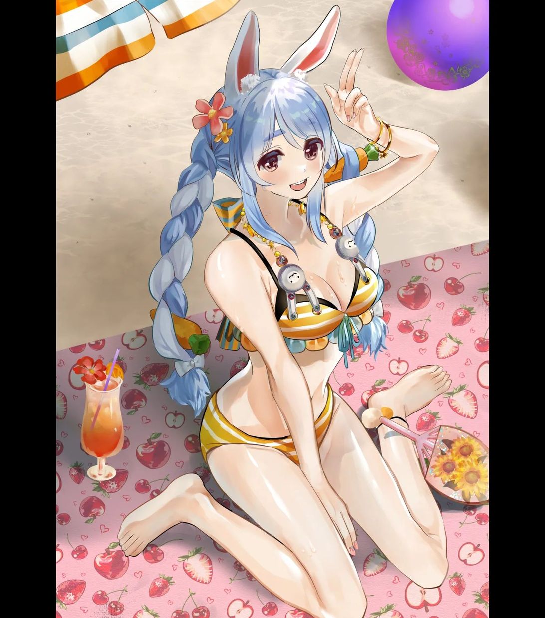 ホロライブ C100 兎田ぺこら 水着ver. A1タペストリー✨️ 駿河屋 -<中古>【バーチャルYouTuber】A1タペストリー 兎田ぺこ