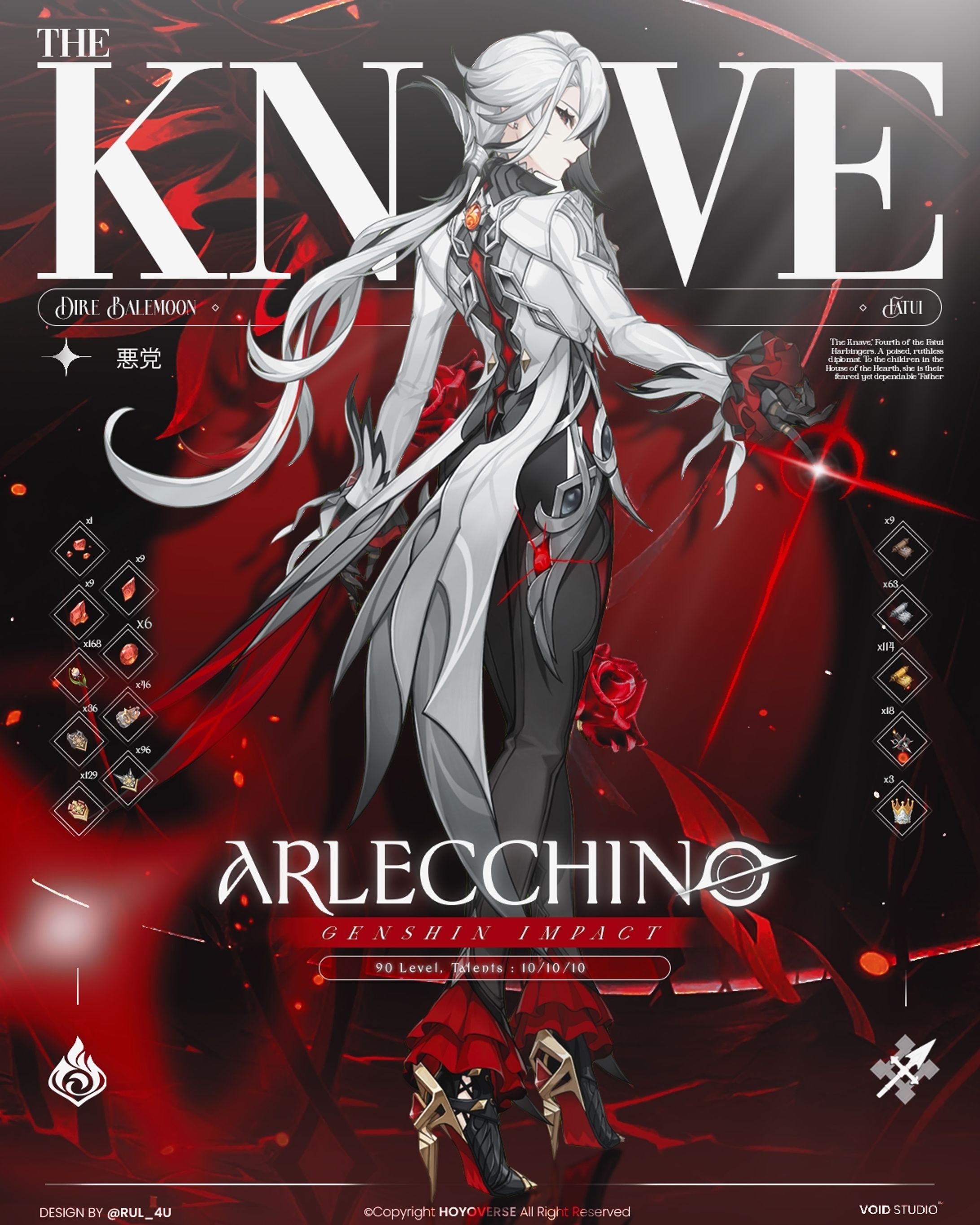[Poster] Arlecchino Genshin impact-1