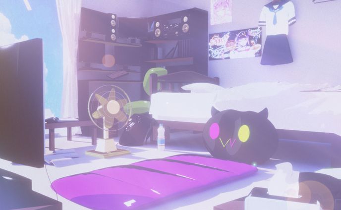 【自主制作_C4D練習】常闇トワ_ファンアート