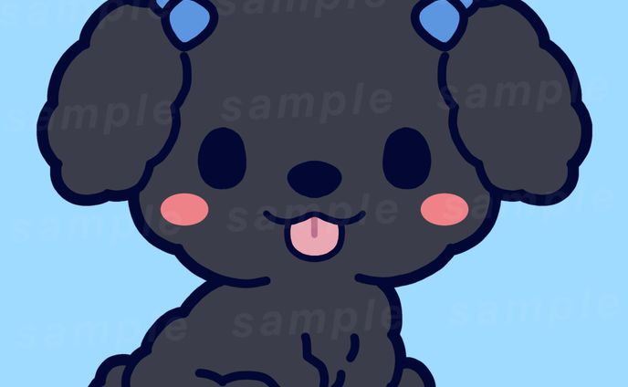 黒いトイプードル