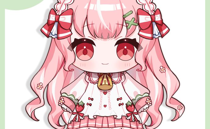 Chibi Vtuber model art