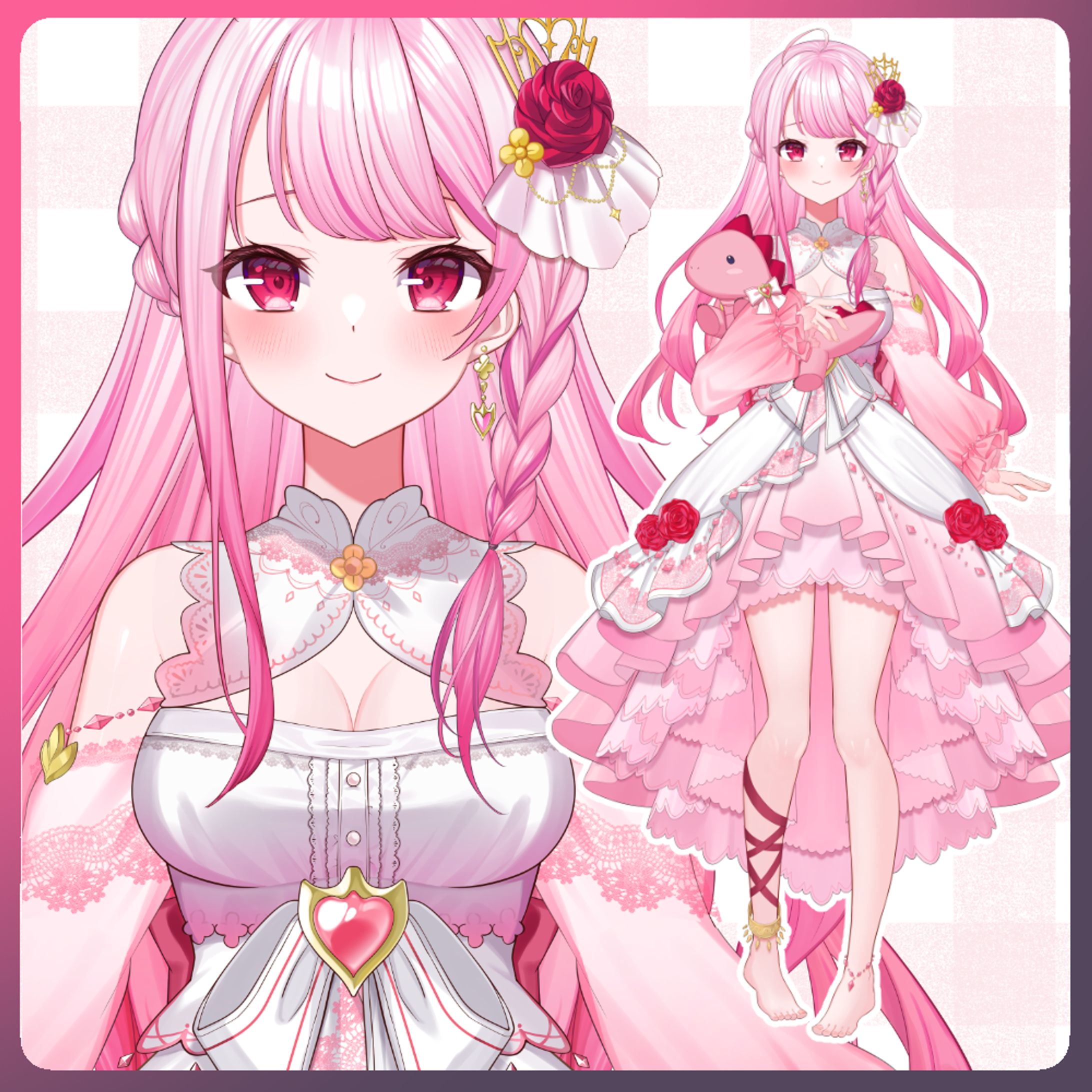 花幽 ティラ様　Live2D用パーツ分けイラスト-1