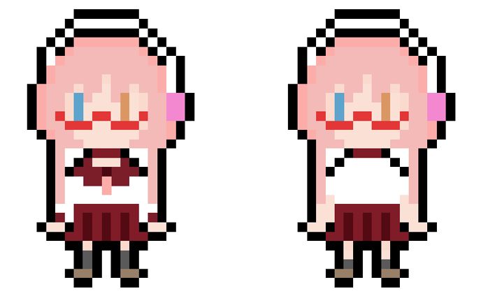 fvデザイン、ドット絵