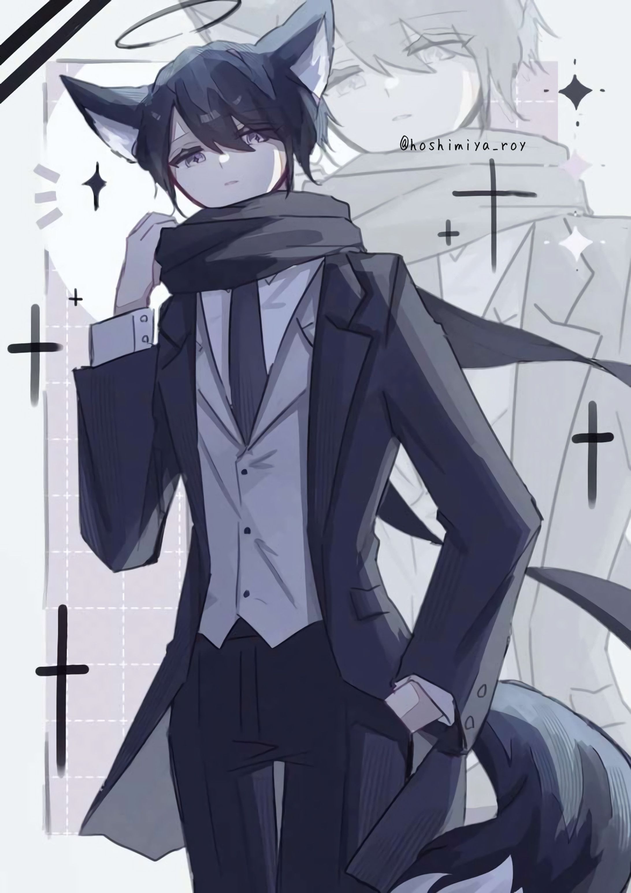 黒狐一枚絵-1