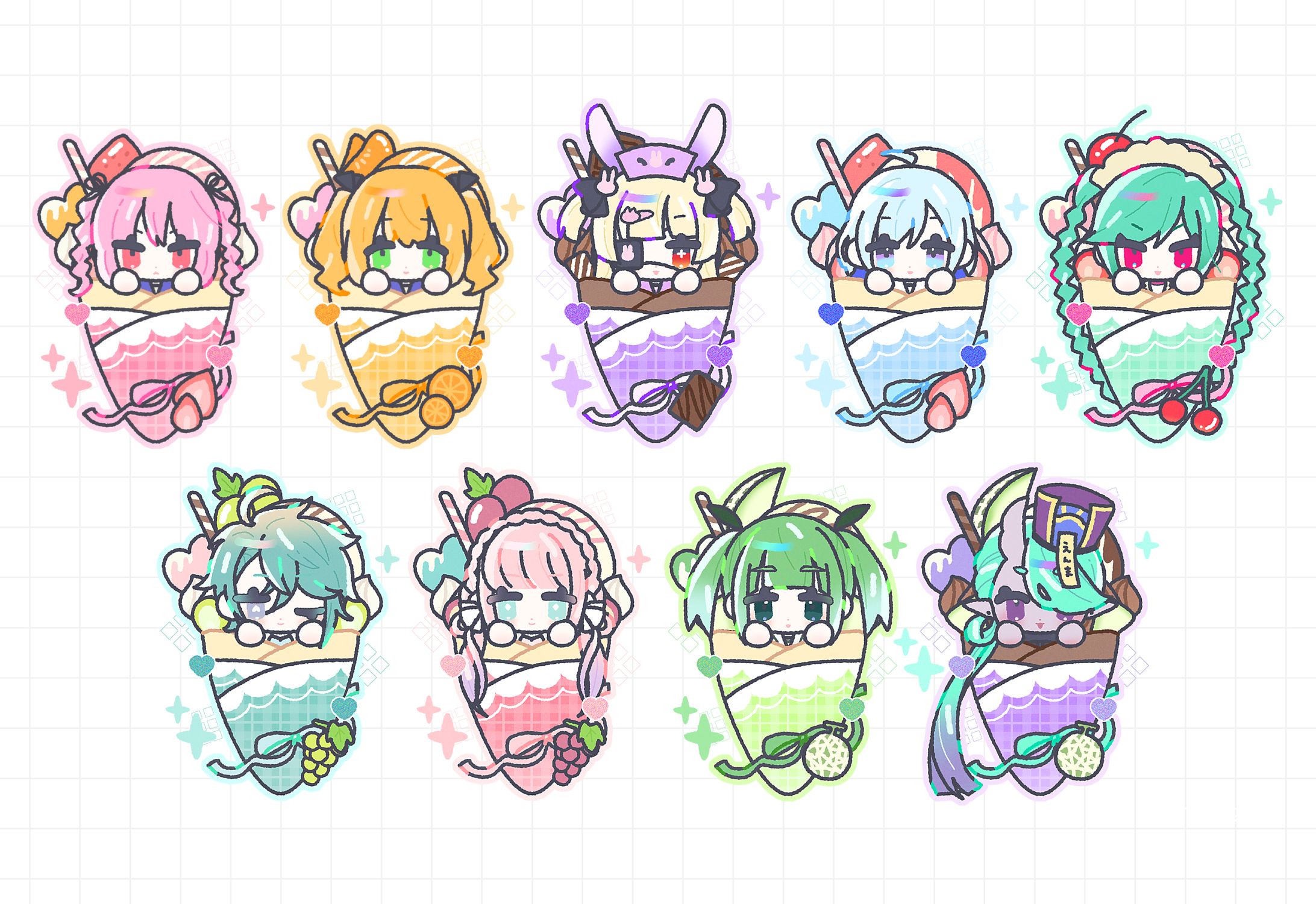 クレープミニキャラまとめ-1