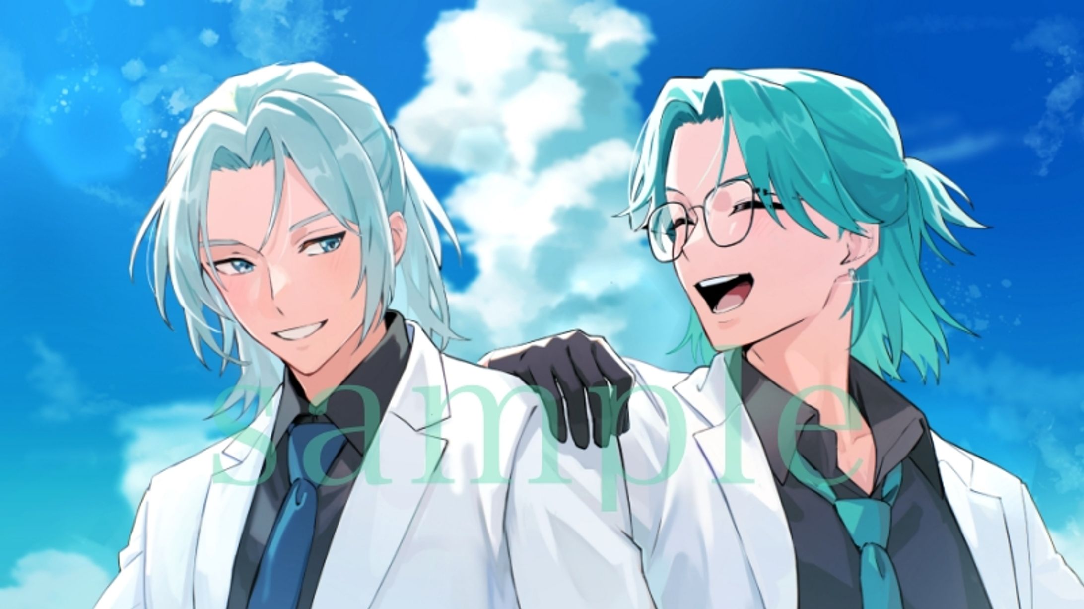 キミトス様×空衣御侍様　「青のすみか」歌ってみたイラスト-1