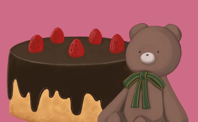 チョコケーキとくまさん