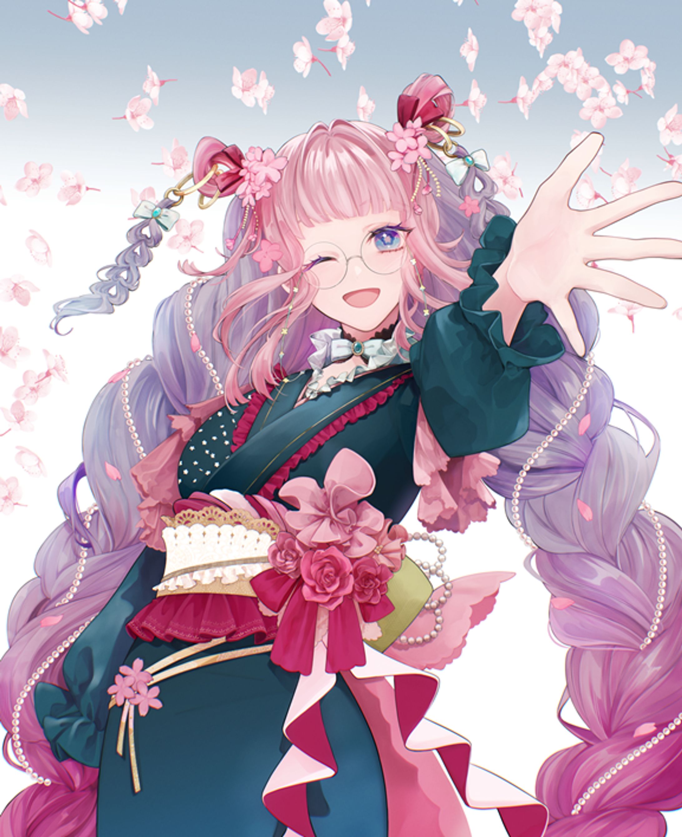 ♡翠緑マナ様◆春爛漫イラスト-1