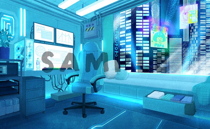 配信背景イラスト / まんぷくぽぽ様　