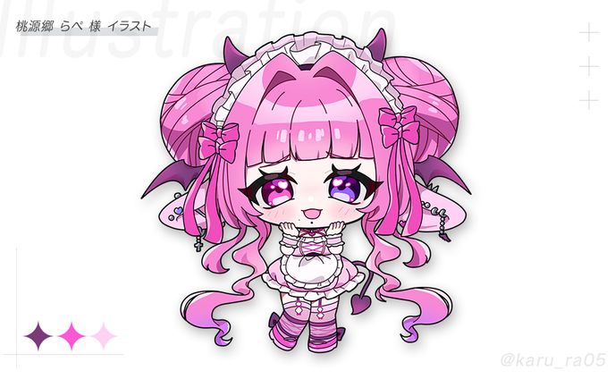 【Work】桃源郷らぺ様 デフォルメイラスト