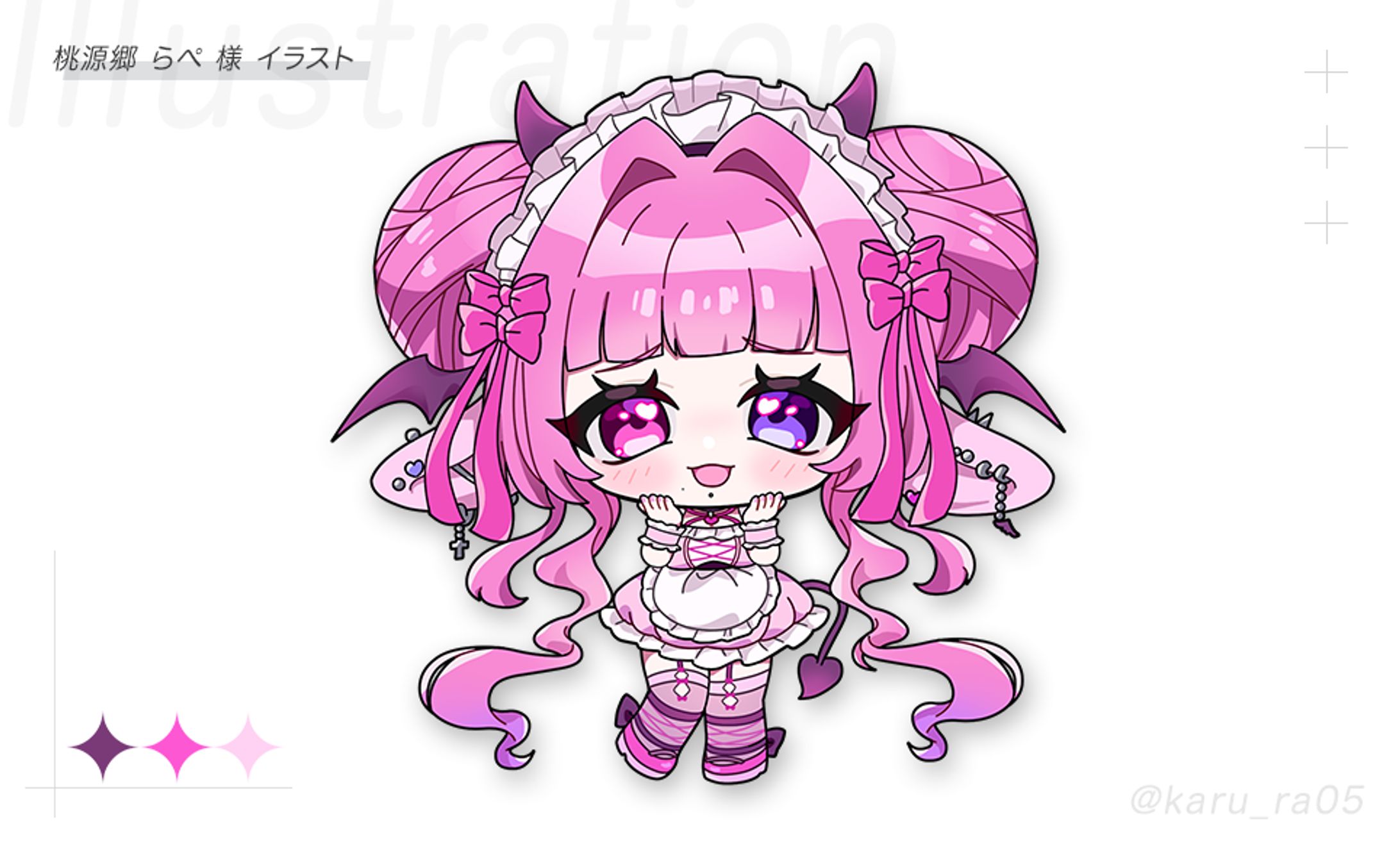 【Work】桃源郷らぺ様 デフォルメイラスト-1