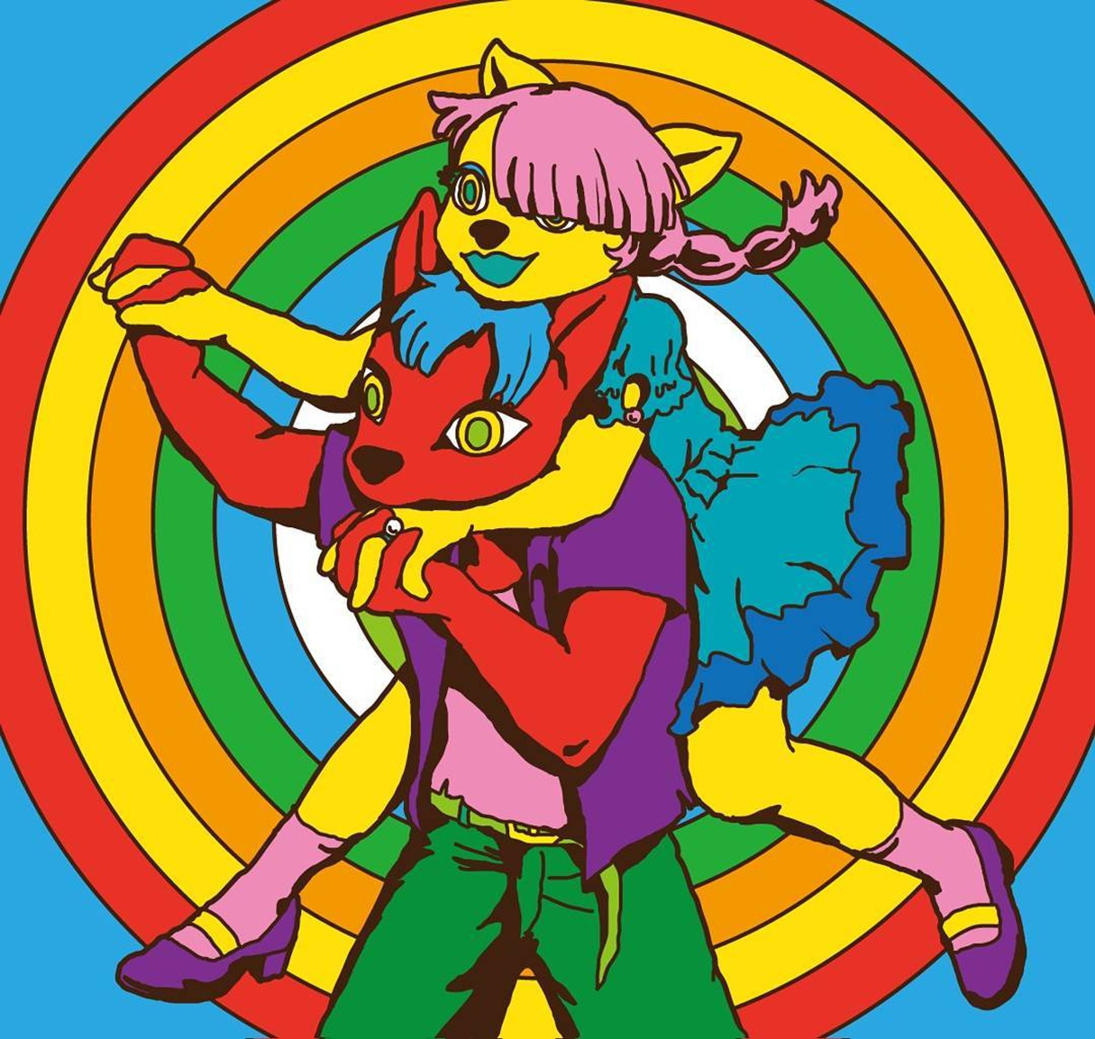 #イラスト#絵#キャラクター#カラフル#picture#Illust#boy#woman#illustrators #character#pic#animal#girl#look#men#couple#colorful#loves#bluehair#pinkhair#marry#happy#loveu-1