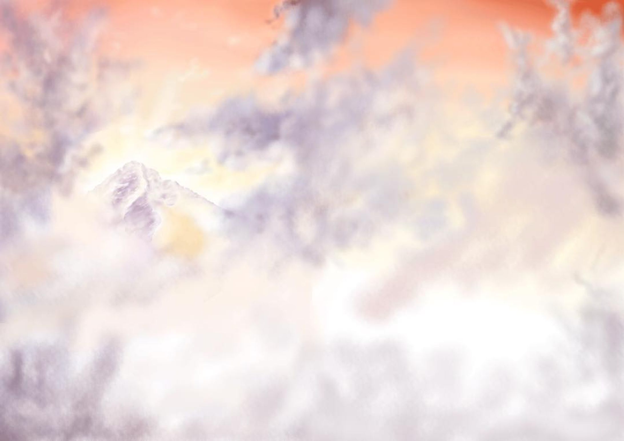 #mountain #clouds #illustration #purple #landscape-1