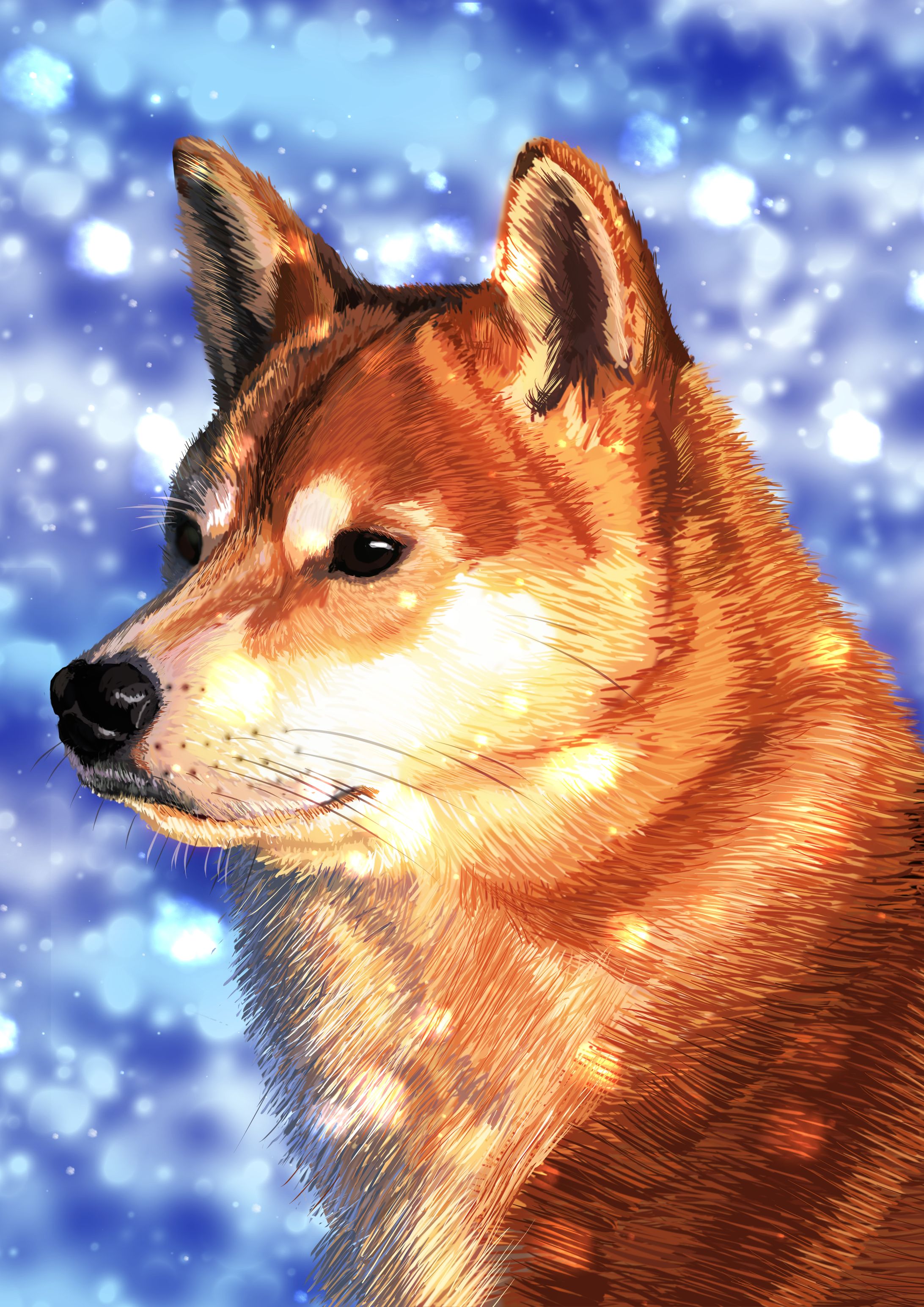 写真模写　芝犬-1