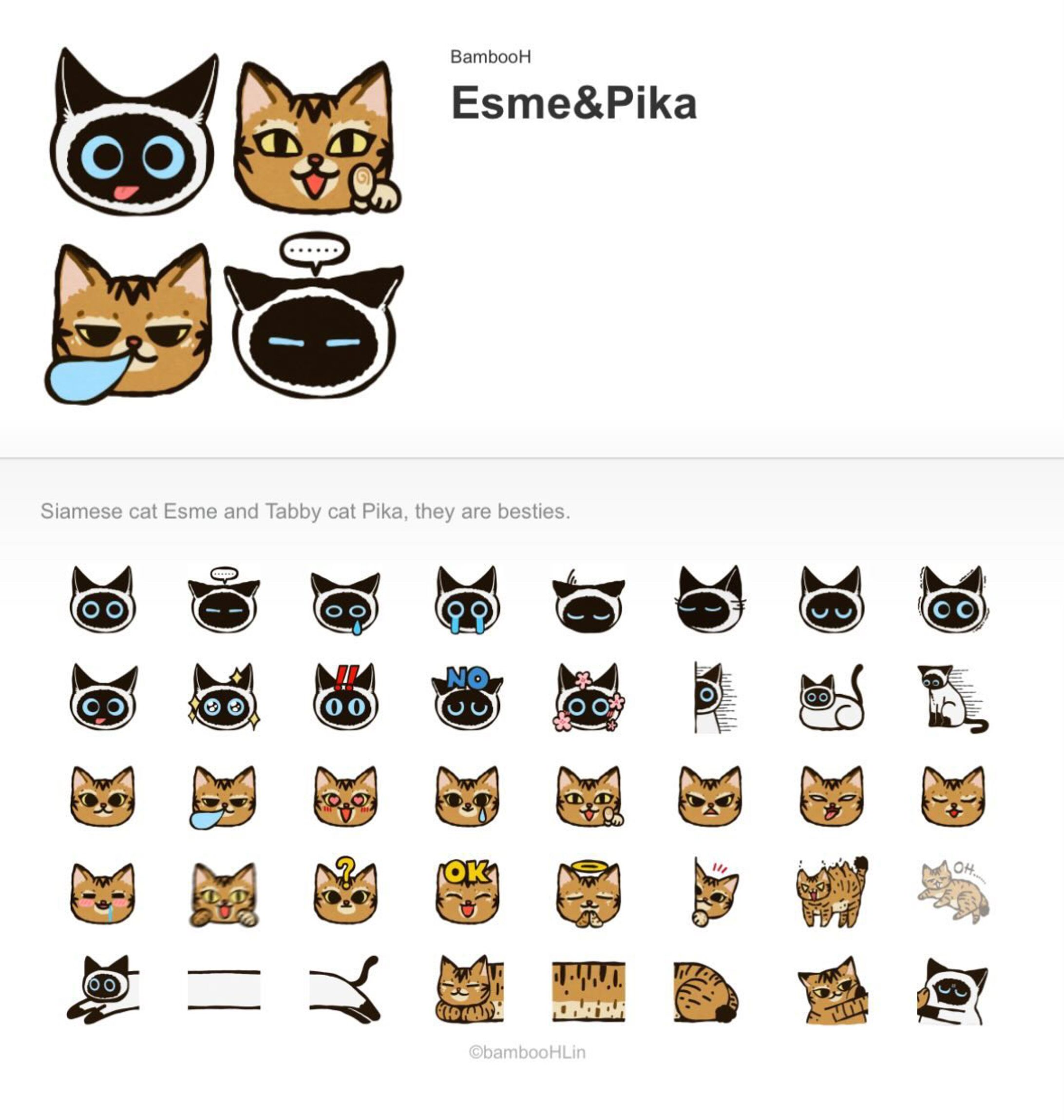LINE 貼圖《Esme&Pika》-1