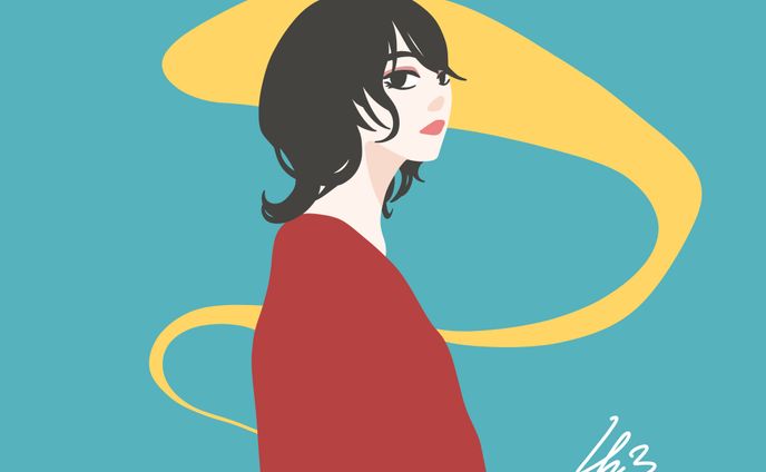 フラットでポップな色彩のイラスト