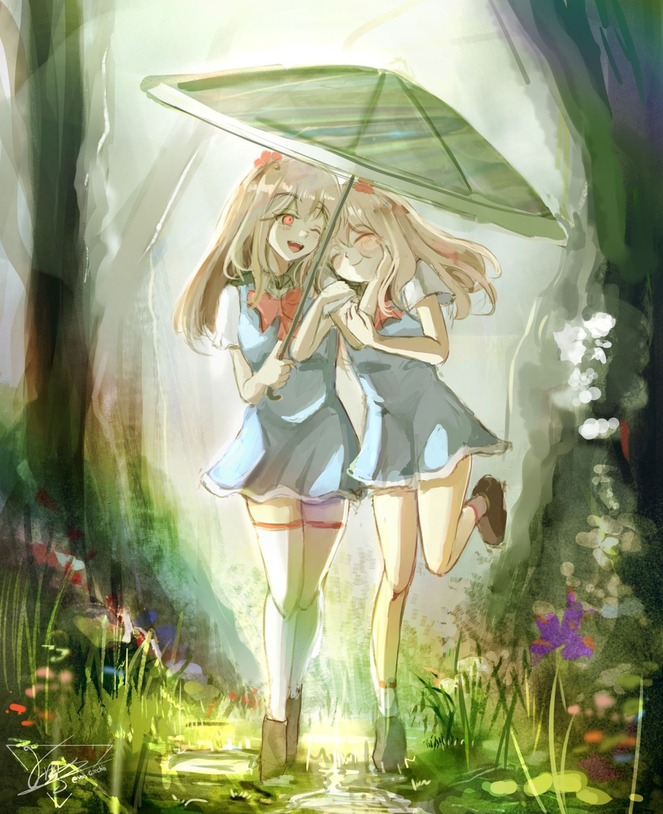 After the rain
.
.
#anime #illustration #art #digitalart #pastel #watercolour #oc #animegirl #twins-1