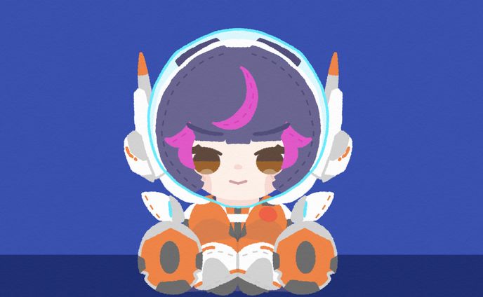 ジュノ(Overwatch2) ぬいぐるみ風イラスト