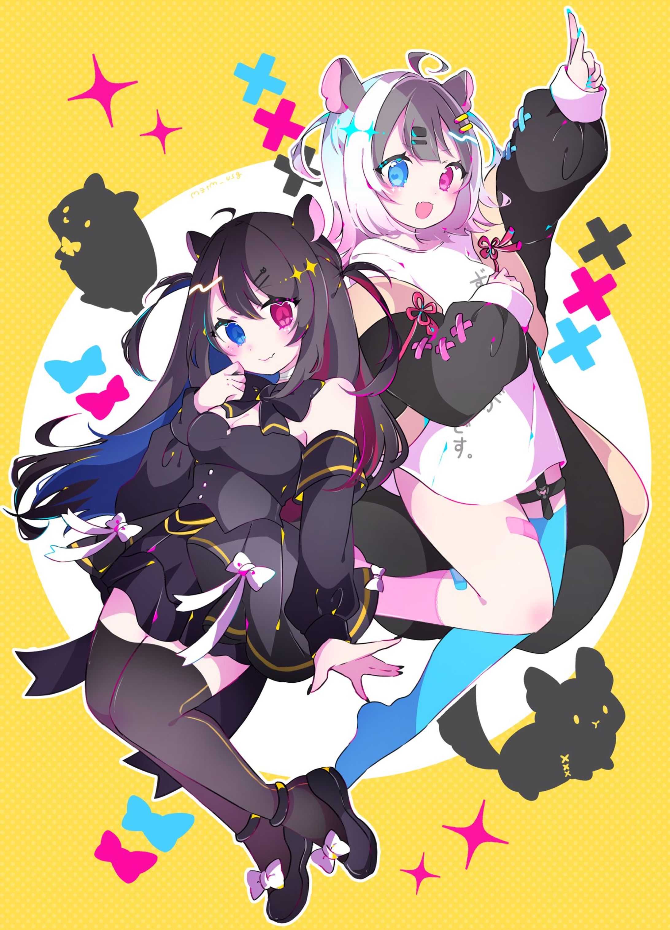 Vtuber / 冬咲かたん＆闇瀬うつ １枚絵-1