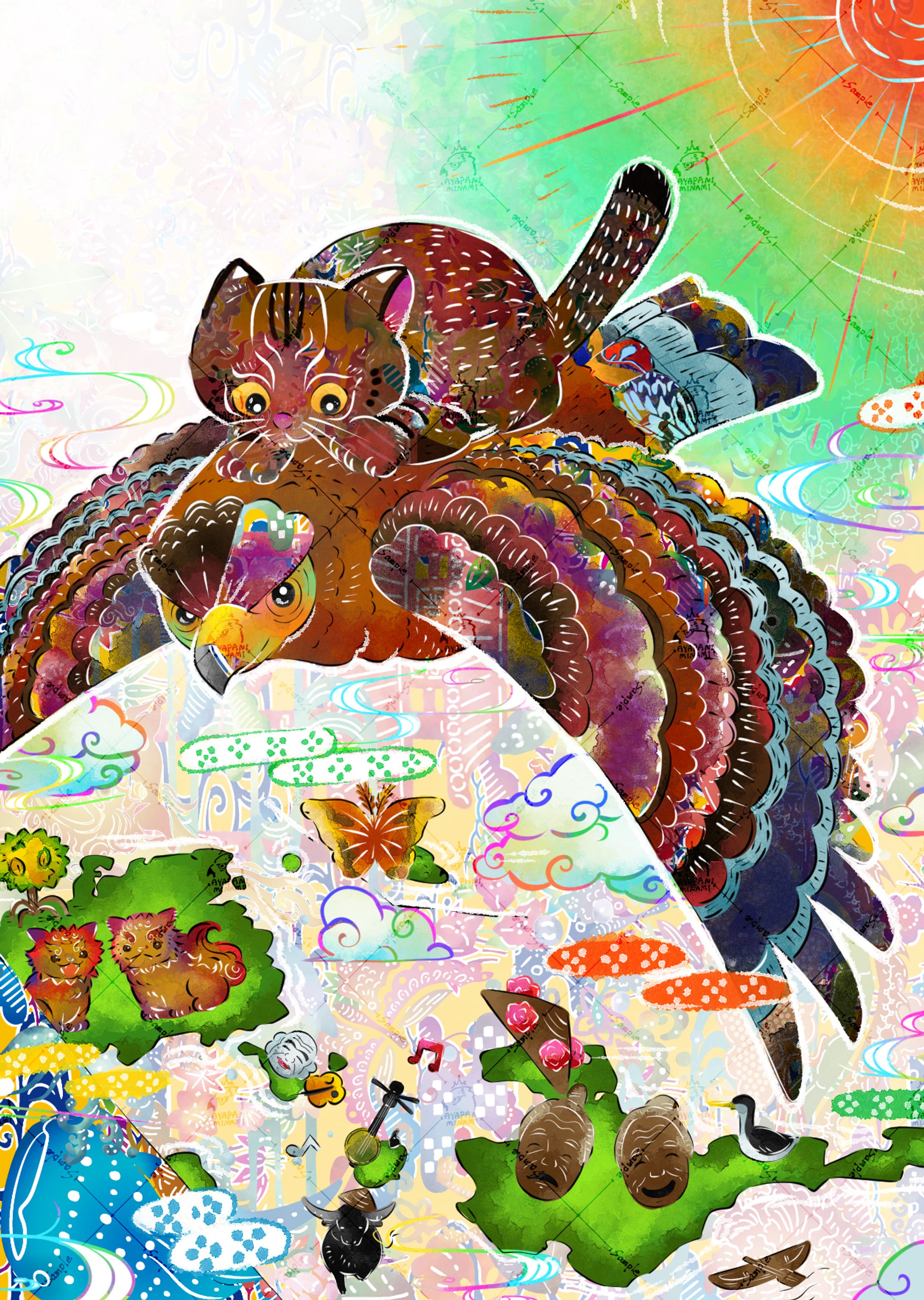 水彩風イラスト-1