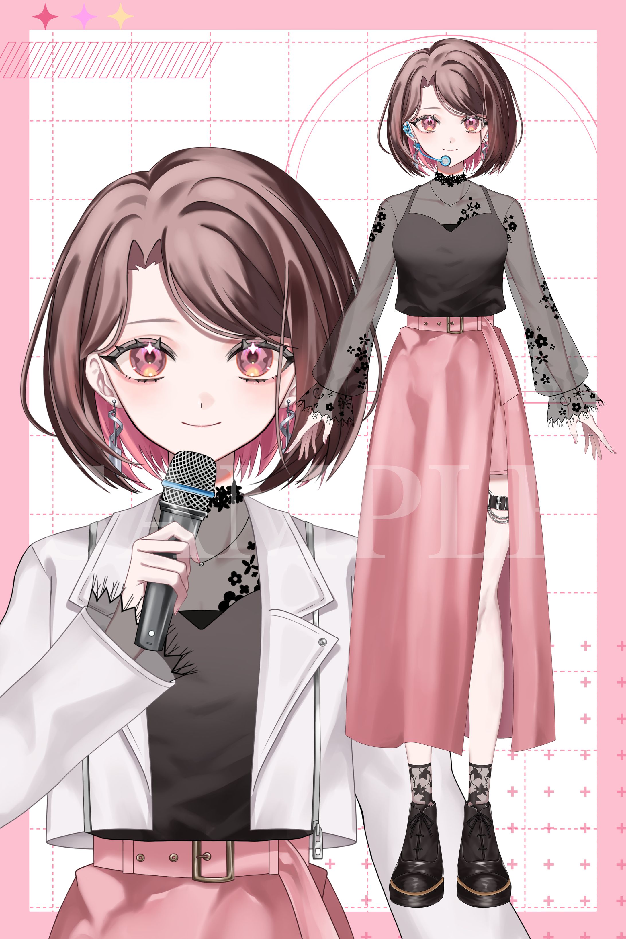 Live2D用パーツ分けイラスト ご依頼①-1