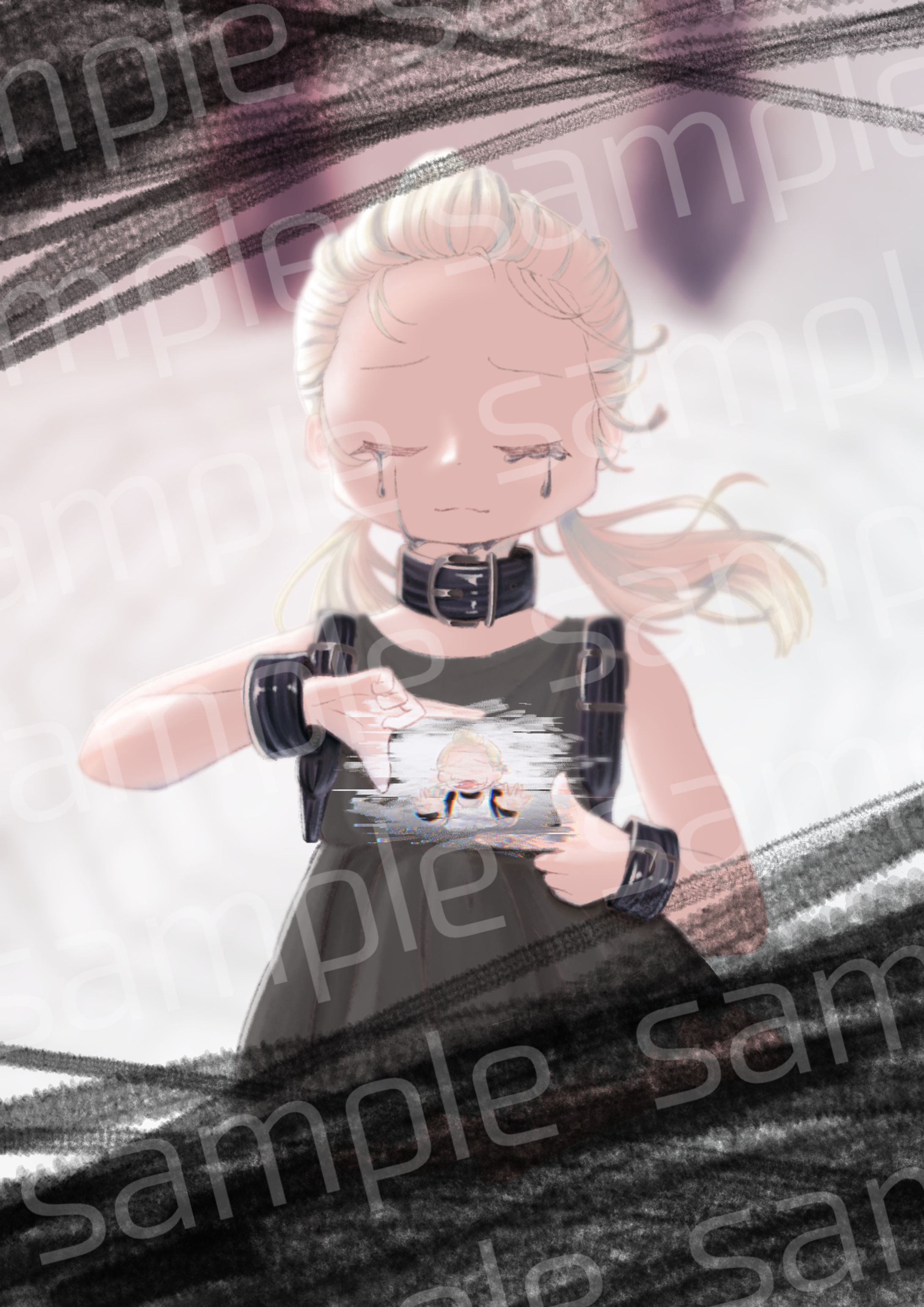 2021/10/14、黒き少女(一枚絵)-1