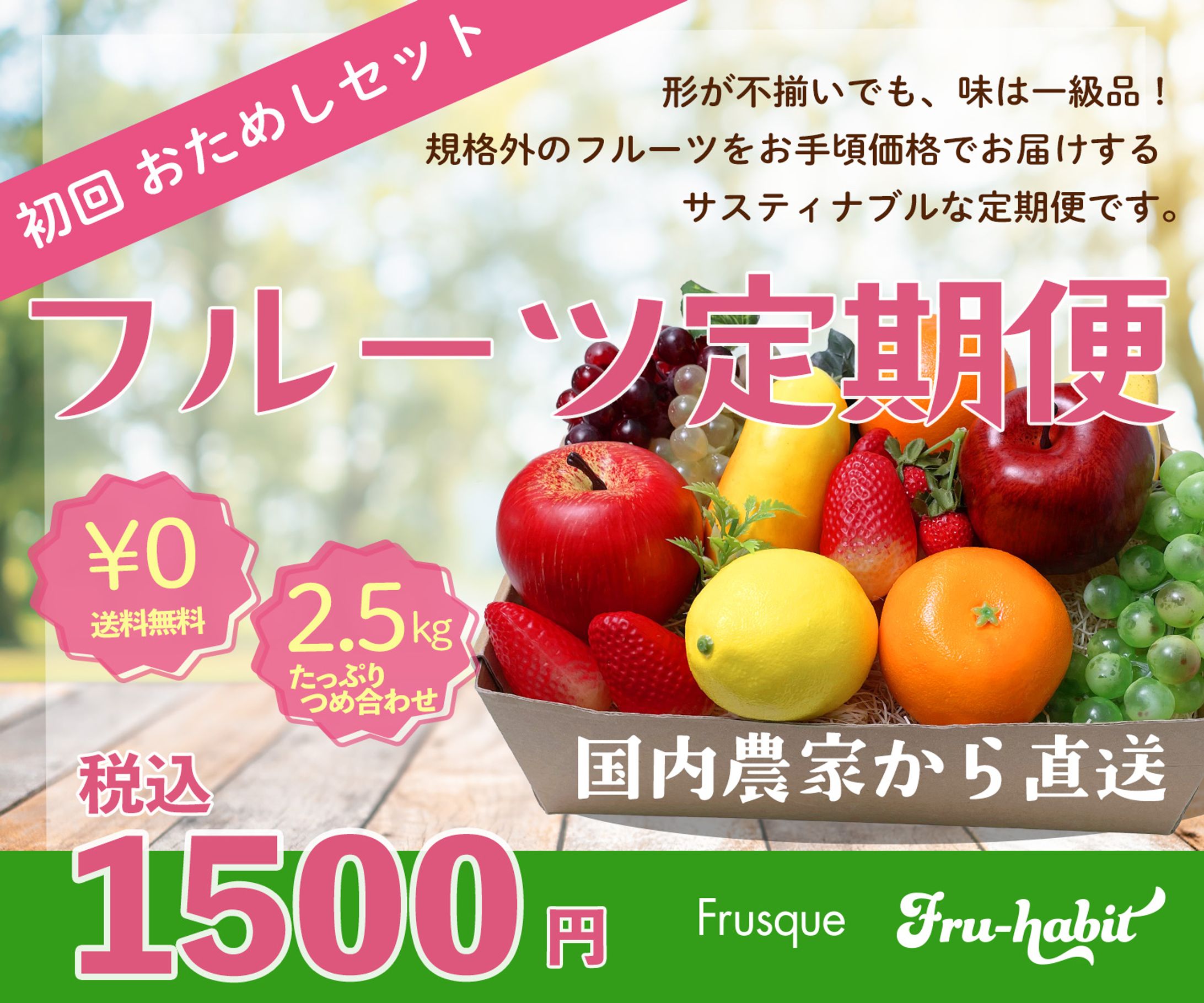 「フルーツ定期便」広告バナー２（架空：自主制作）-1