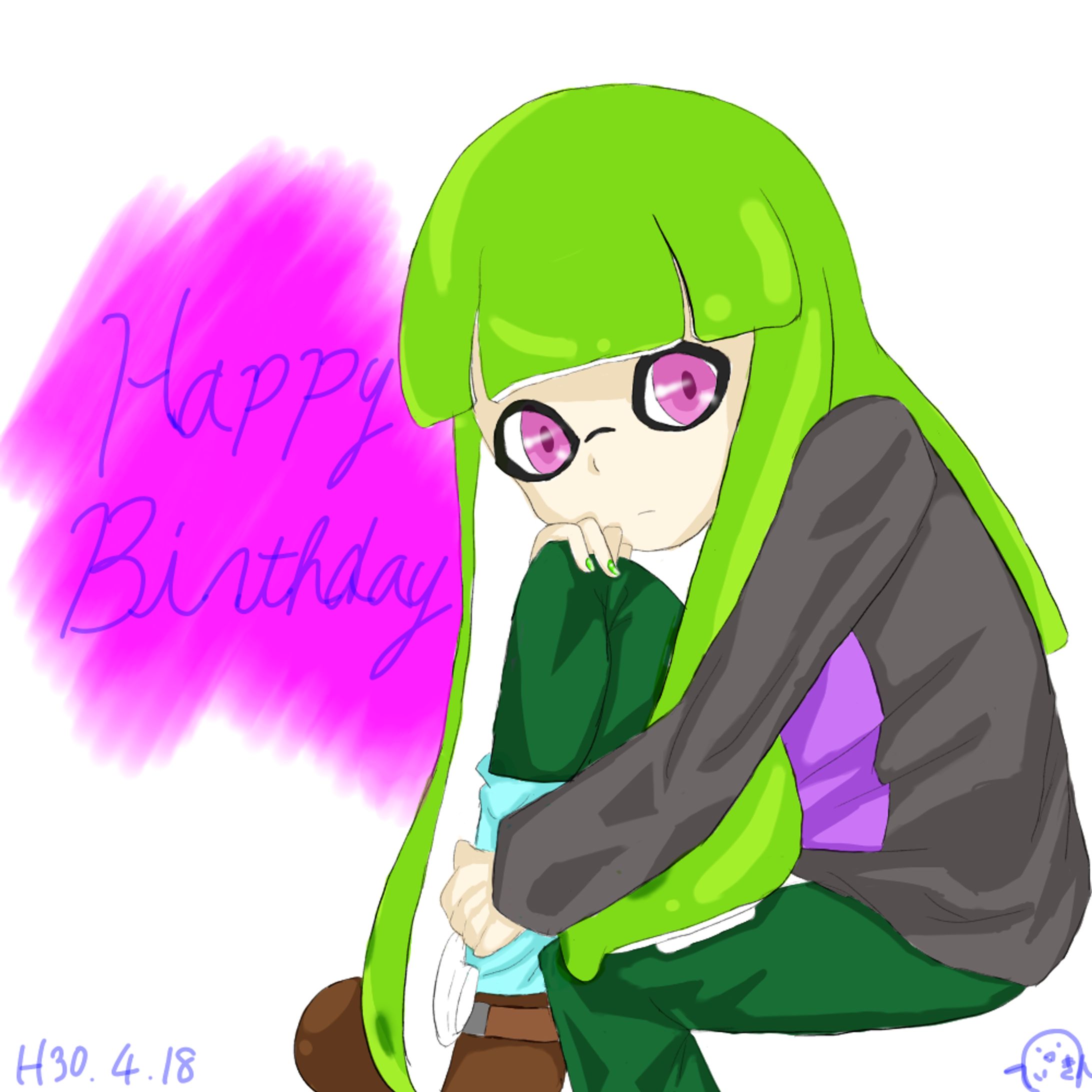 誕生日絵　スプラトゥーンより-1