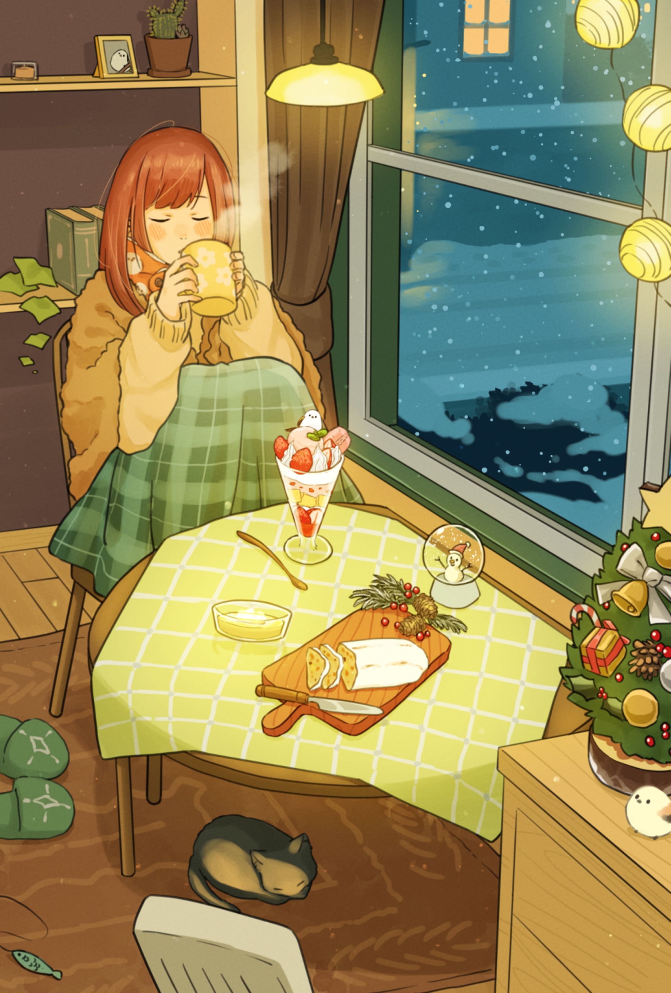 聖夜を待つショートケーキパフェ-1