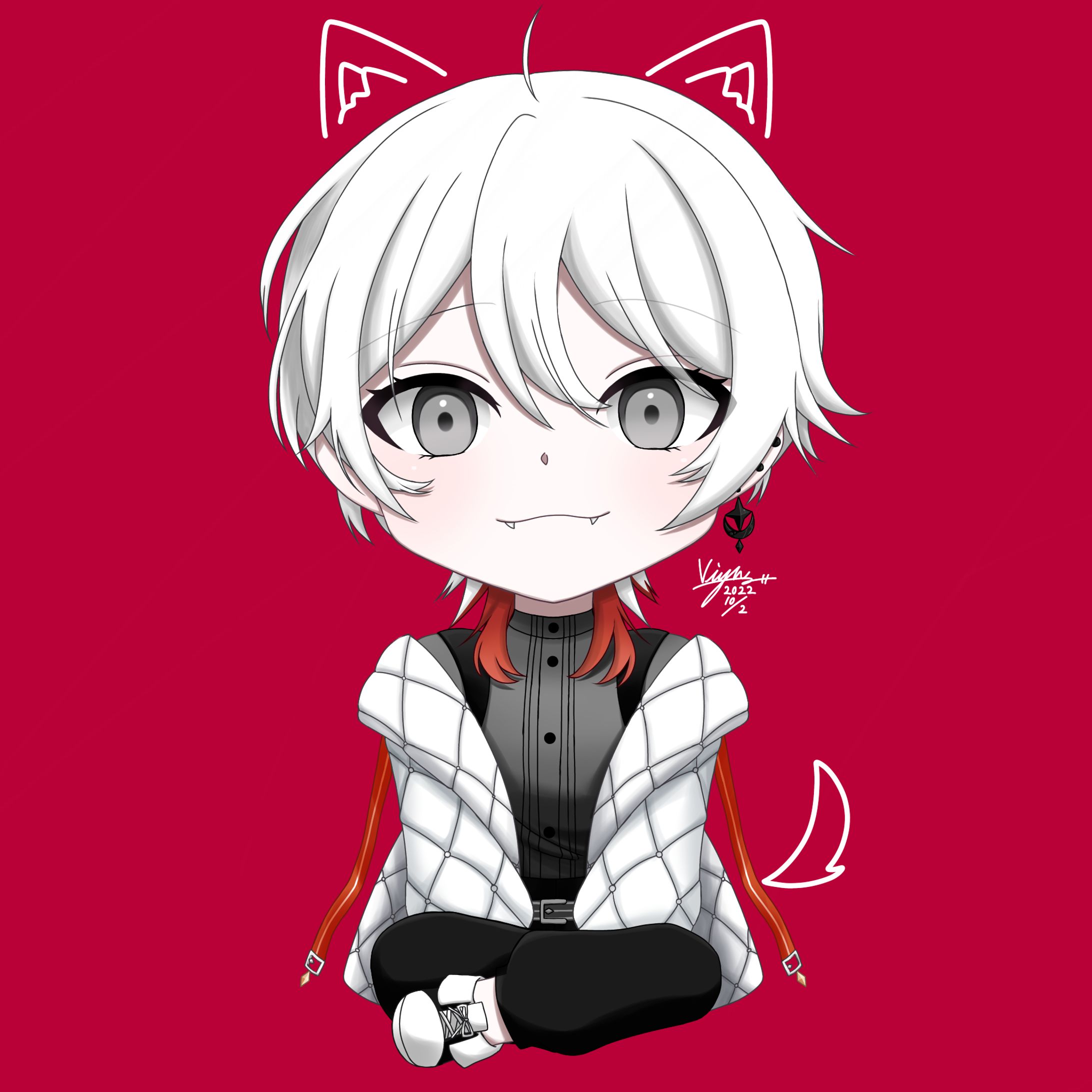 白狛エレさんSDイラスト-1