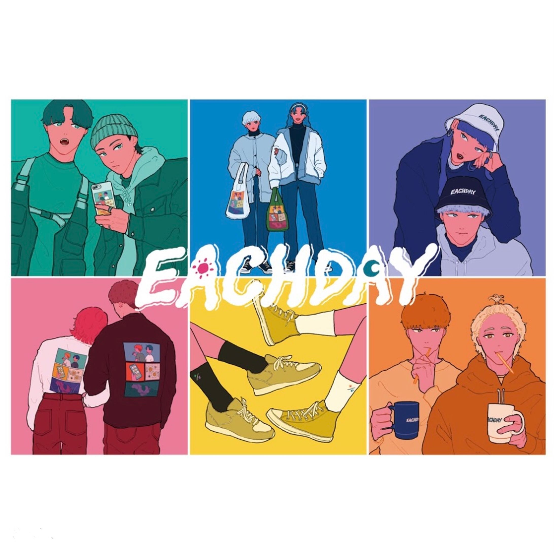 【自主制作】『each day』カラーイラスト-1