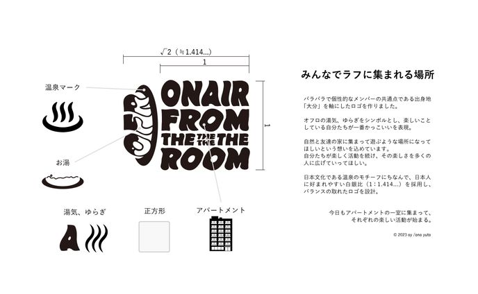 OFR（ON AIR FROM THE ROOM）ロゴデザイン