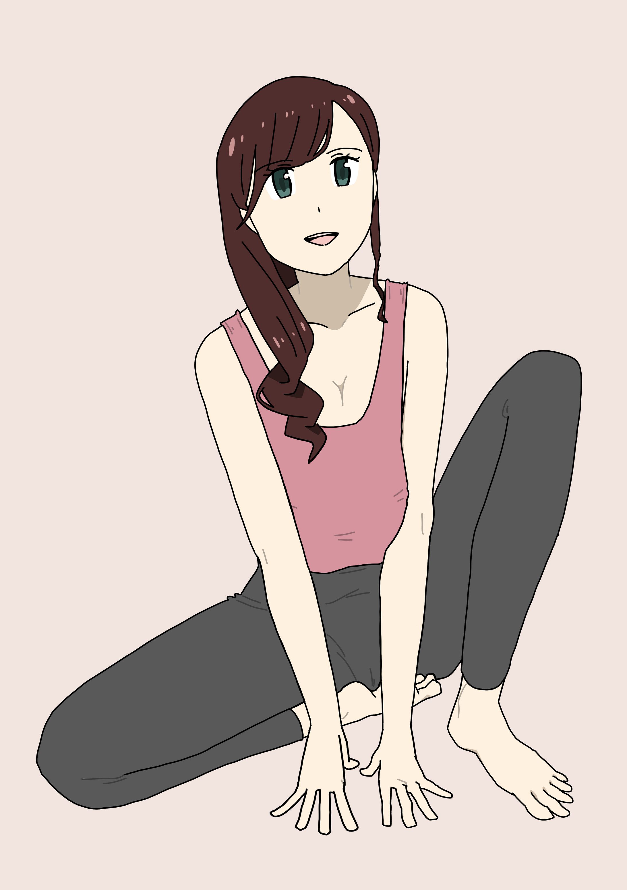 ヨガインストラクター風のお姉さん-1