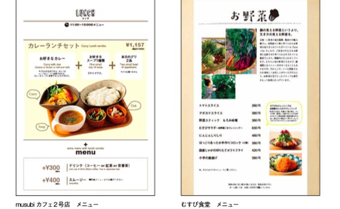 カフェ menubook：デザイン