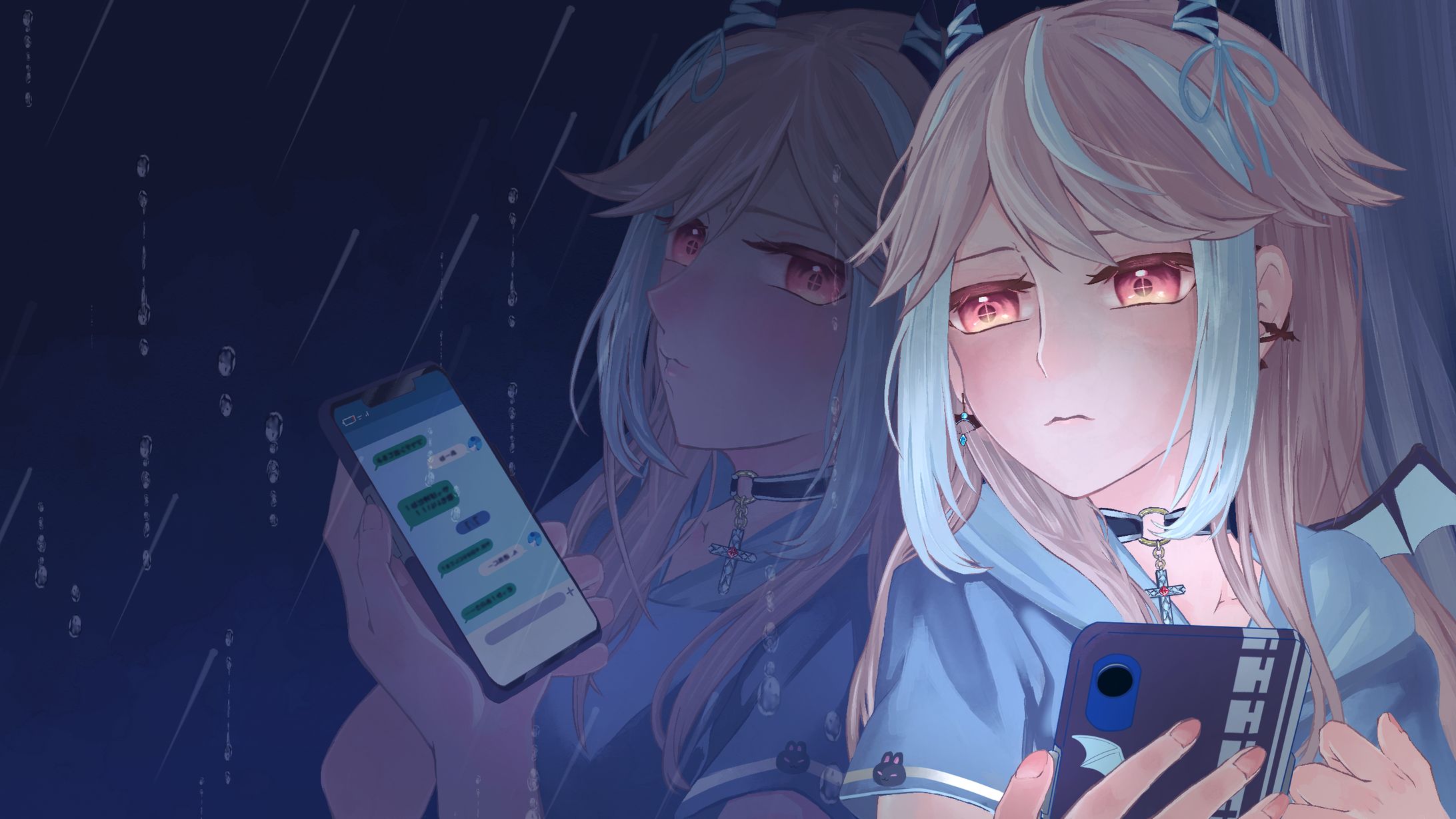 ボカデュオ2025参加楽曲【Rainy Heart】MVイラスト-1