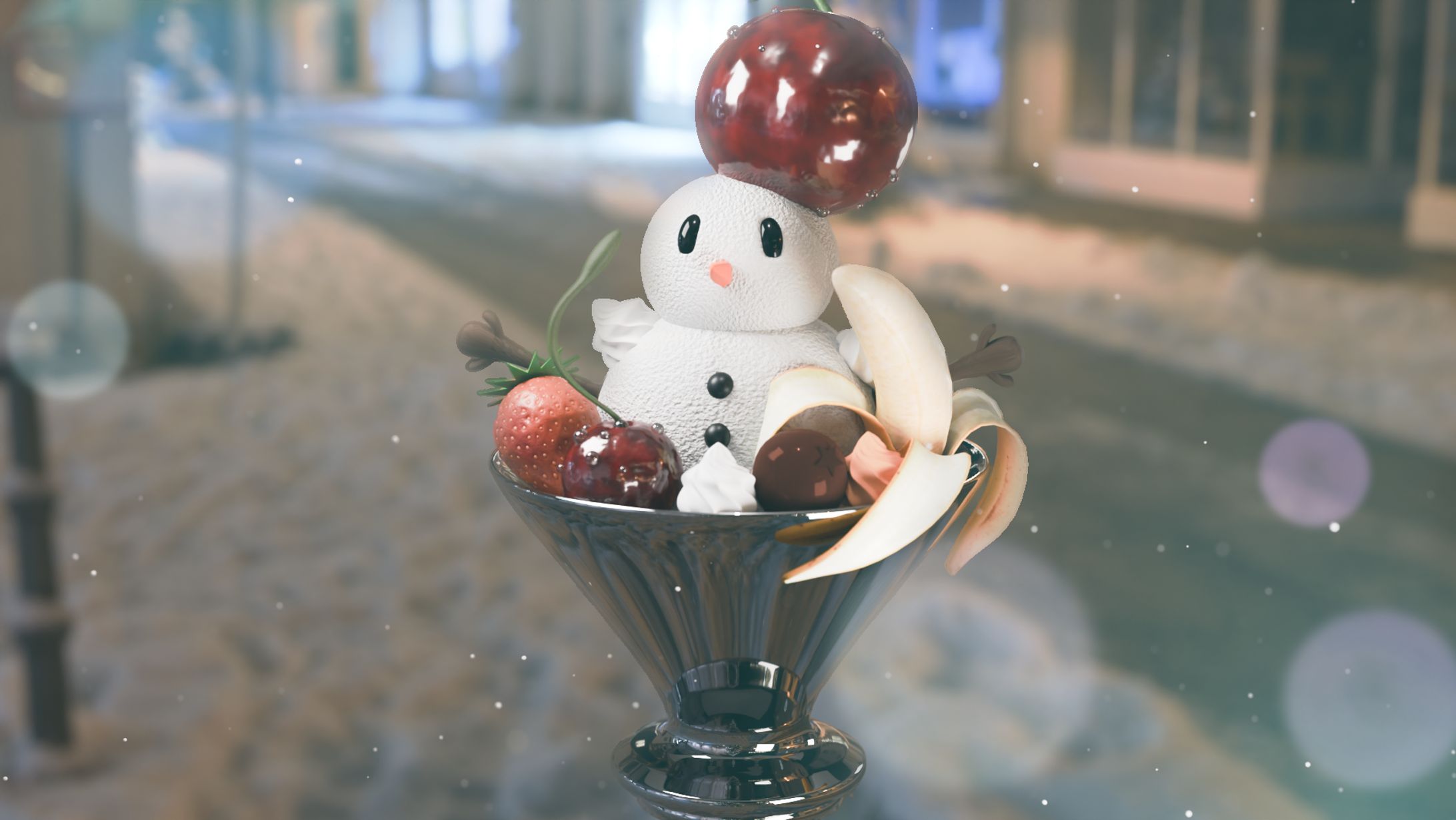 雪だるまのアイス-1