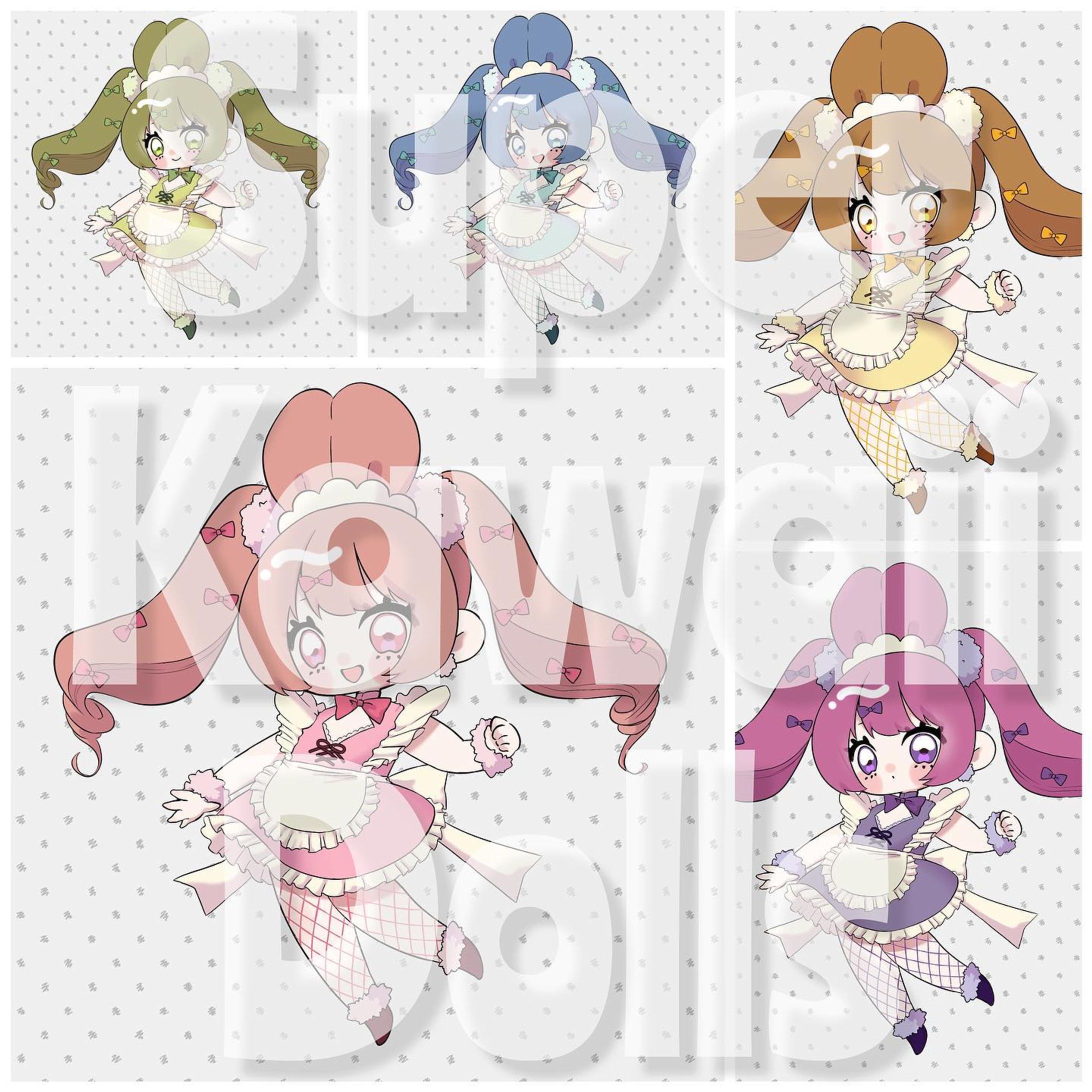 うさ耳メイドの女の子🐰🎀
openseaにて出品中！
 #nftart  #nft  #illustration  #girl  #nftアート  #イラスト-1