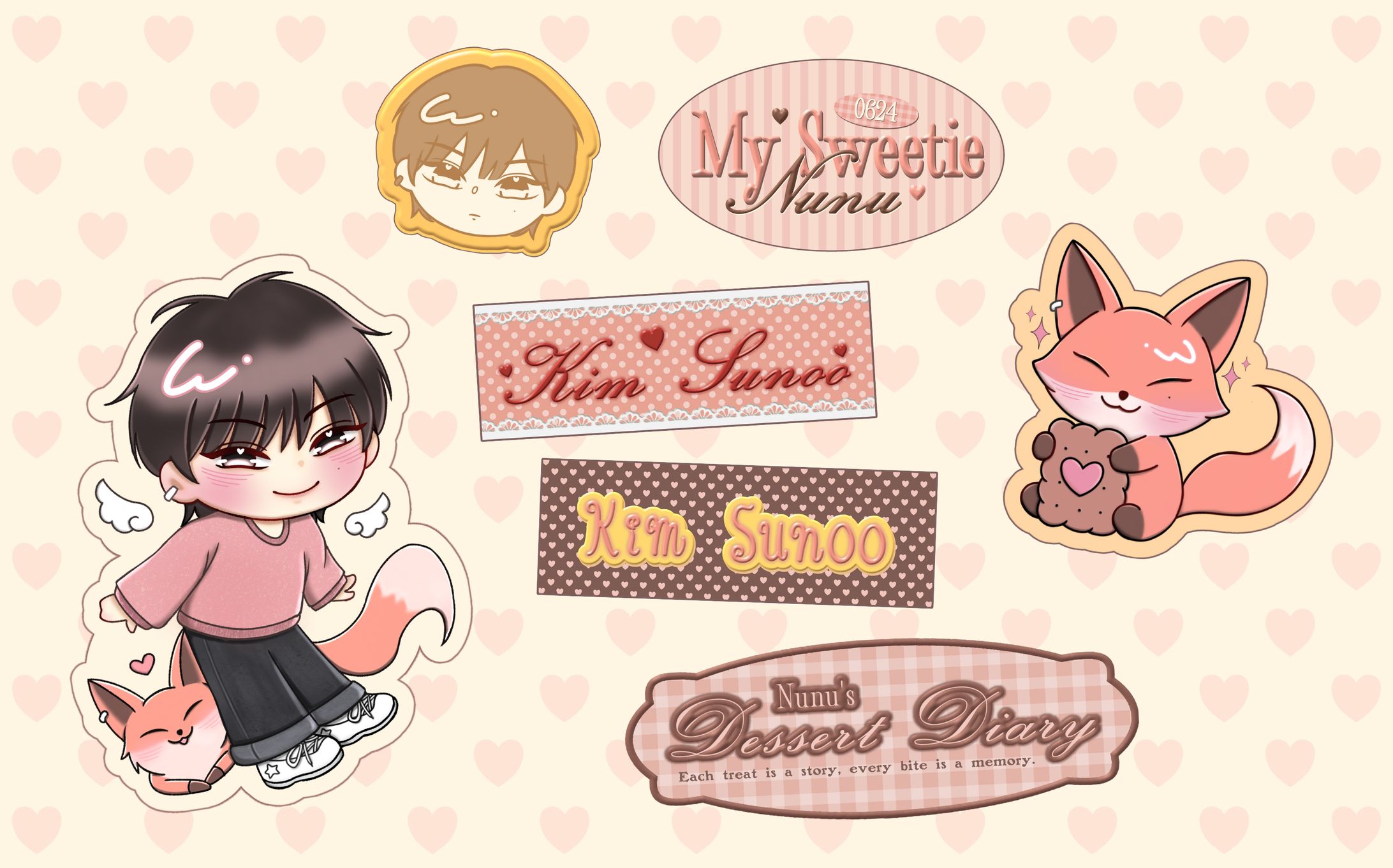 [FAN MERCH] die-cut sticker set-1